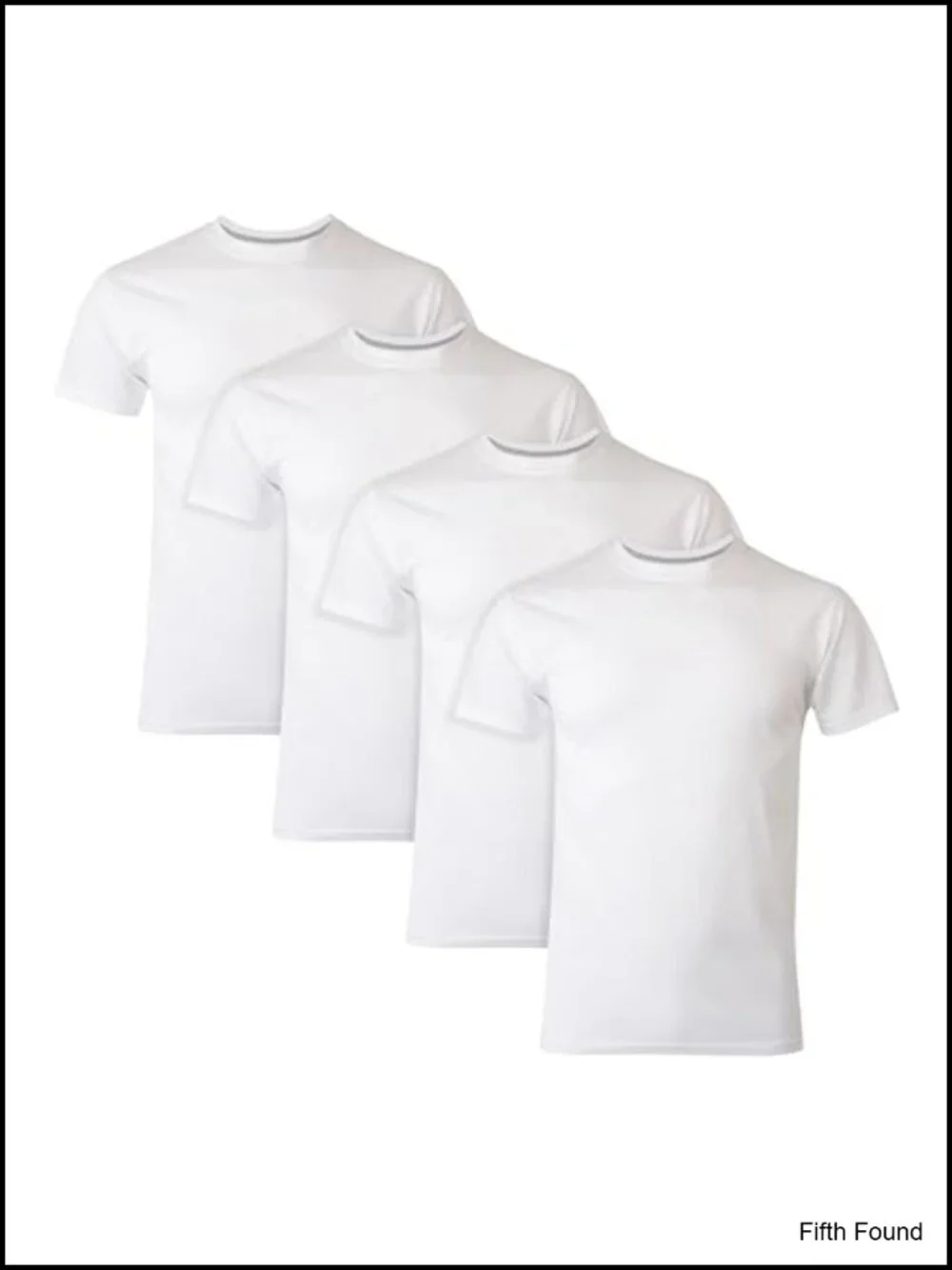 Hanes Men's Slim Fit Crewneck Undershirts 4 Pack Moisture Wicking